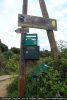 Indication figurant à l’embranchement du chemin de terre (800 m pour atteindre U Cuventu))