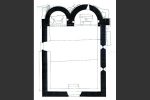 Plan de la chapelle à double abside (Cahiers Corsica 184-185, 1999)