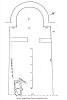 Plan de la chapelle lors des chantiers de 1980-1982 (plan publié dans Cahiers Corsica 136-137, 1990, fig. 240)