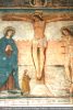 Détail de la crucifixion : le Christ en croix et Marie à sa gauche