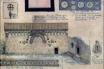 Détail de la planche VII de Gaubert : façade occidentale sans la représentation des deux portes (coggia.com)
